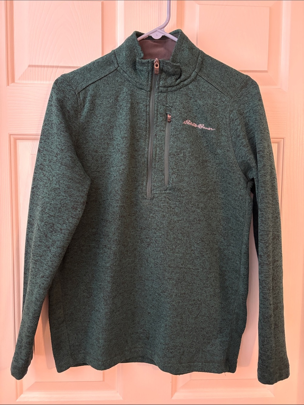 Eddie Bauer Dark Green Heather Half-Zip Pullover